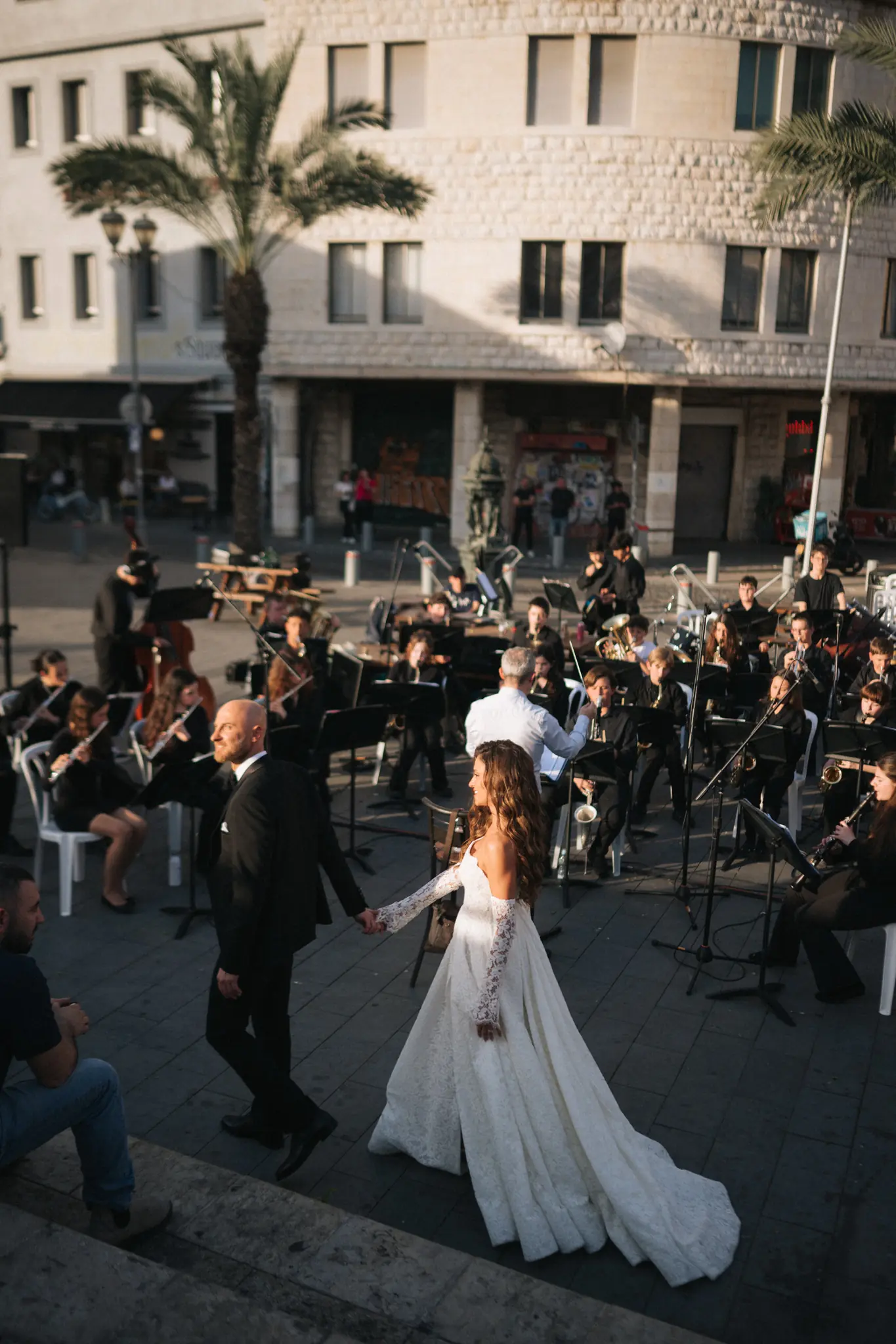 Haifa Wedding Photography: From Talpiot Market to the Hidden Location Beneath Yad LaBanim Bridge, photograph 4